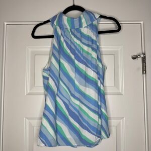 STS Sail To Sable $198 NWT Sleeveless Cowl Neck Top Gold Buttons NWT Size Small